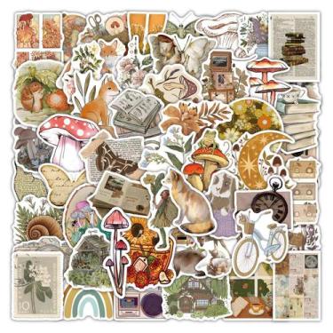 Imagem de Adesivos, grafite retrô, 110 peças, flores vintage, livros, bicos - yi