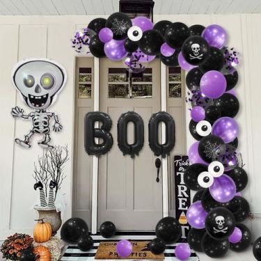 Imagem de Balões Halloween Bloody Handprint 90 unidades de látex de 30 cm - yiwe