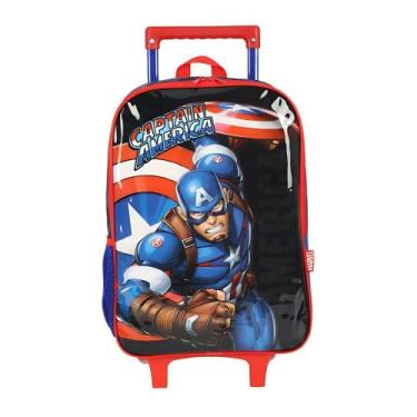 Imagem de Mochila de Rodinha Escolar Infantil Menino Avengers Vingadores Luxcel