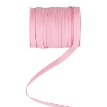 Imagem de letsinstyle Fita polarizada dupla dobra dupla de 50 metros de largura, fitas de sarja de tecido de cetim rosa macio, fitas de costura para costura de bainha de encadernação e estofamento