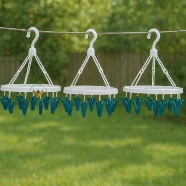 Imagem de Kit 3 Varal De Calcinha 16 Prendedor De Roupa Ideal Para Espaços Pequenos Roupas Intimas Delicadas Bebes