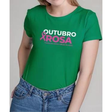 Imagem de Camiseta Camisa Adulto Masculina Feminina Algodão Outubro Rosa Prevenç