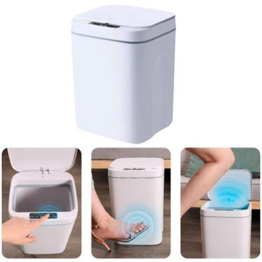 Imagem de Lixeira Inteligente Automática Sensor Recarregável Usb 16L - Relet