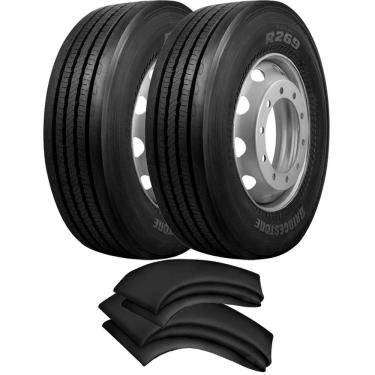 Imagem de Kit 2 Pneus 275/80r22.5 149/146l R269 Bridgestone + 2 Camaras