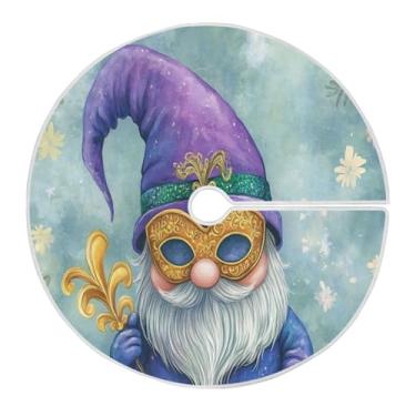 Imagem de Blueangle Saia de árvore de gnomo de carnaval de 90 cm para decoração de carnaval (363)