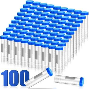 Imagem de Tubos de centrífuga Xuhal 100x 50mL com tampa de rosca de polipropilen