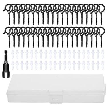 Imagem de Conjunto de Gancho Parafuso Metal com Kit Tubo Expansão Q-Hanger para Luzes Corda Decoração Residencial Suspensão Versátil Fixação Estável Instalação