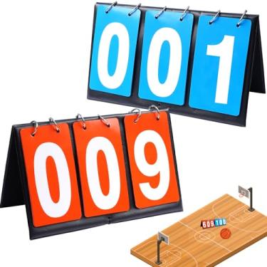 Imagem de APORO 3 Digitals Scoreboard Score Keeper Flipper para basquete, futebol, vôlei, tênis, esportes