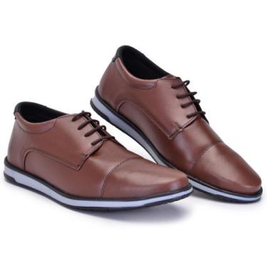 Imagem de Sapato Social Casual Masculino Oxford Confortável - RT-CALÇADOS, Cappu