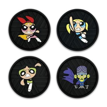 Imagem de NJECT Porta-copos automotivos de silicone texturizado 3D para meninas superpoderosas oficialmente licenciadas (7 cm de diâmetro) | Ajuste universal para todos os carros, caminhões, SUVs e mais |