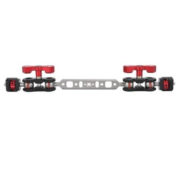 Imagem de Acouto Braço Articulado de Cabeça Esférica Dupla Com Barra de Extensão de 12 Polegadas, Montagem Segura de Câmera Com Rosca de 1/4" e 3/8", Suporta até 4, Libras, DSLR Ideal, Monitores, Luzes LED