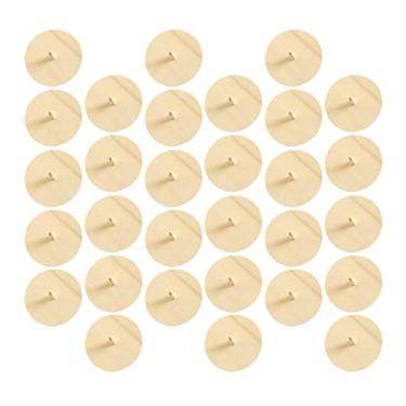 Imagem de 30 peças de madeira inacabada spinner top giroscópio peg tops giroscópio educativo artesanal para