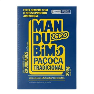Imagem de Paçoca rolha zero Açúcar 300g Mandubim 20un 15g