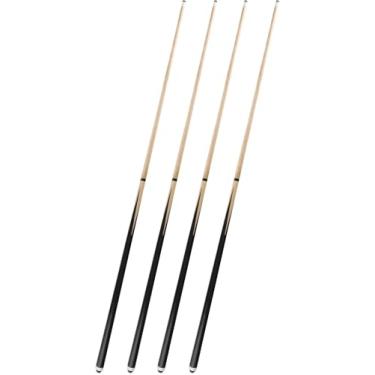 Imagem de HNQQ Taco de sinuca/taco de taco Billairds com ponta de couro de fibra de 13 mm, tamanhos diferentes, 147 cm ou 122 cm ou 106 cm, conjunto de 4, peso 510 g, 567 g (144,8 cm conjunto de 4 567 g)