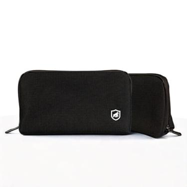 Imagem de Gshield Necessaire Organizadora para Viagem com Divisórias Internas para Acessórios, Zíper Reforçado e Vedado Resistente à Água, Discovery Preta