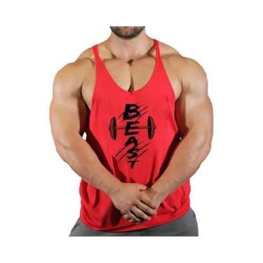 Imagem de Camiseta Regata De Algodão Masculina Para Fitness Verão Musculação Aca