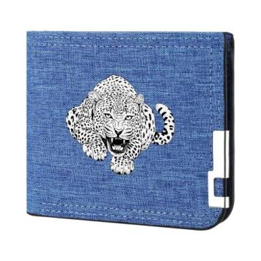 Imagem de Carteira Masculina Com Estampa De Leopardo, Porta-Cartões, Bolso Para 