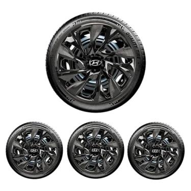 Imagem de Kit 4 Calotas Esportivas Ds4 Preto Brilhante aro 15 - Universal (HB20) HB20 Hatch | HB20s Sedan 2012 Até 2025