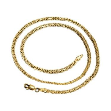 Imagem de Colar De Corrente Cruzada Banho De Ouro 18K 5mm De Largura Para Mulher