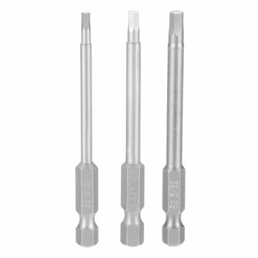 Imagem de HARFINGTON 3 peças chave sextavada broca 3/32 + 1/8 + 5/81.3 cm SAE 1/10.2 cm haste sextavada 3" (75 mm) comprimento S2 aço chave de fenda magnética chave de fenda elétrica hexagonal de grau