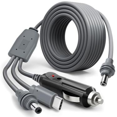 Imagem de Cabo Starlink Mini para Carro, Cabo Carregador para Carregar Starlink Mini 3 em 1, Carregador de Alimentação Carro, 3 em 1 Rápido