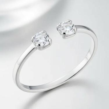 Imagem de Anel prata 925 regulavel falange ponto de luz cristal Pedra Zircônia Fabro Saints