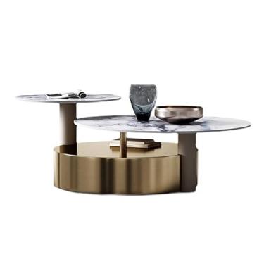 Imagem de Mesa central sala de estar mesa de centro moderna minimalista redonda ardósia pequena casa pequena mesa de centro mesa de quarto