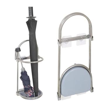 Imagem de Suporte para guarda-chuva, aço inoxidável, dobrável, para secar na parede, loja, hotel, lobby, guarda-chuva, bases para guarda-chuvas