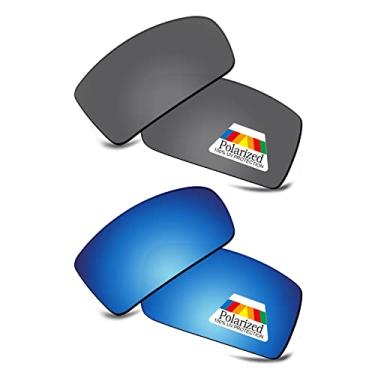 Imagem de Bwake Lentes de reposição para óculos de sol Oakley Cables Set OO9129 - preto + azul gelo todo polarizado