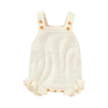 Imagem de Bodies Unissex Para Bebês Sem Mangas, Macacão De Malha Para Recém-Nasc