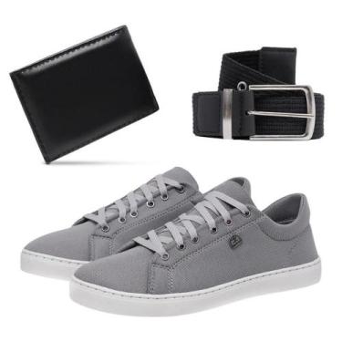 Imagem de Tênis Masculino Casual Confortável + Cinto e Carteira Social - Bless A