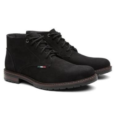 Imagem de Bota Coturno Masculino de Couro Café Solado Costurado Casual-Masculino