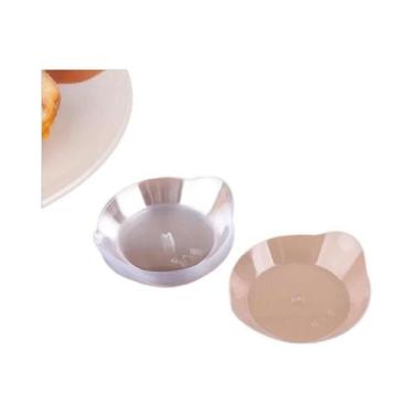 Imagem de Pratos Transparentes Mini Para Sobremesas 10 Peças Copos De Plástico P