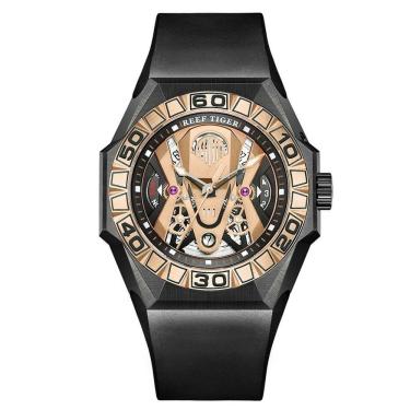 Imagem de Relógio Masculino Reef Tiger Rga6922-tpbr à Prova D'água Bronze