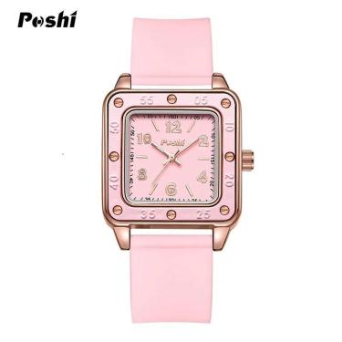 Imagem de Relógio Feminino Poshi 923 à Prova D'água Rosa