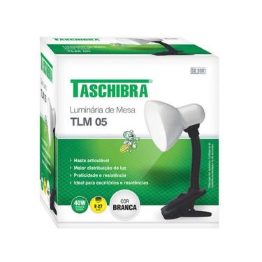 Imagem de Luminária De Mesa Taschibra Tlm 05 E27 Bivolt Branco
