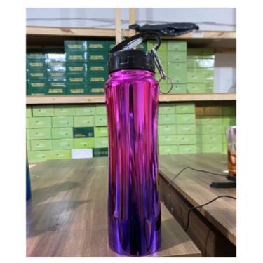 Imagem de Garrafa Térmica Squeeze 750mL Com Bico e Chaveiro Aço Inox