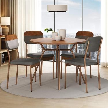 Imagem de Conjunto Sala De Jantar 4 Cadeiras Florença Carraro