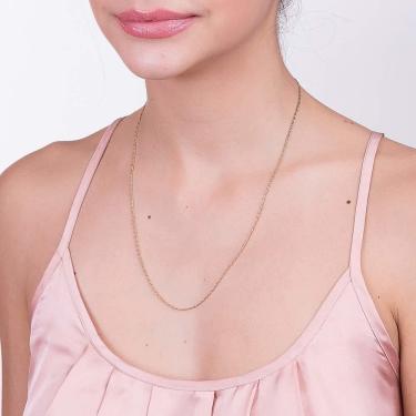 Imagem de Rommanel Cordão Feminino Elo Mimosa Diamantado 50cm 530336 dourada