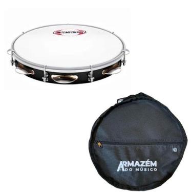 Imagem de Pandeiro Contemporânea Light 83LT 10" Nylon Preto + Capa Luxo - CONTEM