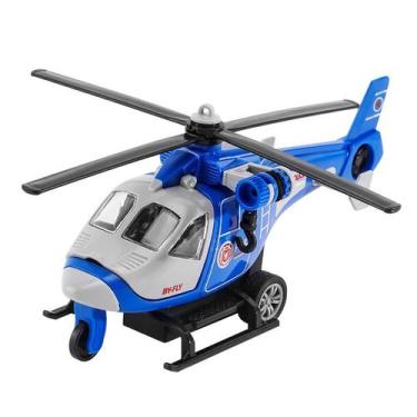 Imagem de Estilo de desenho animado azul movido a inércia de helicóptero de brin