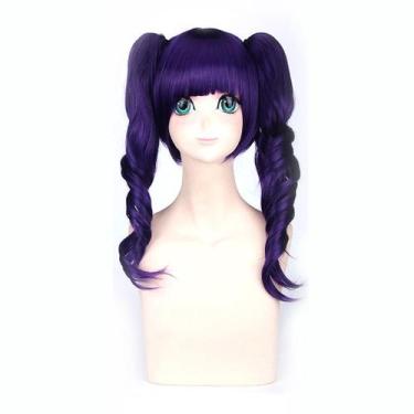 Imagem de Peruca Cosplay Bleachs Anime Katenkyoukotsu roxa 50cm - taiyuanketanma