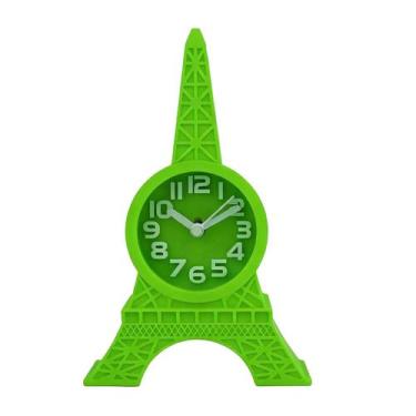 Imagem de Despertador Creative Eiffel Tower Design Green Plastic Kids - yiweisai