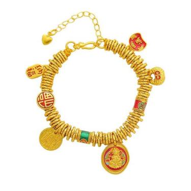Imagem de Pulseira de estilo chinês banhado a ouro para mulheres - Yiweisai