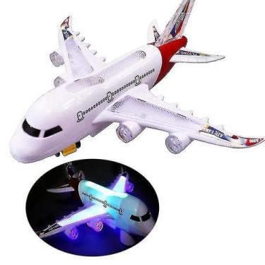 Imagem de Brinquedo de avião, luz LED, música para crianças, montagem DIY - Gloo