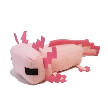 Imagem de Boneca de pelúcia de pelúcia Cartoon Pink Axolotl 30 cm para crianças 
