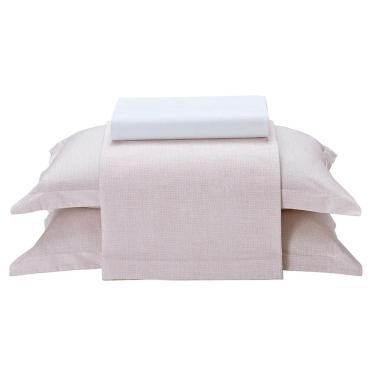 Imagem de Jogo de Cama Queen 100% Algodao Percal 180 Fios Uni Dohler Kit 4 Pecas