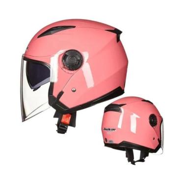Imagem de Capacete De Motocicleta Unissex Com Lente Dupla Semi-Coberta JIEKAI-51