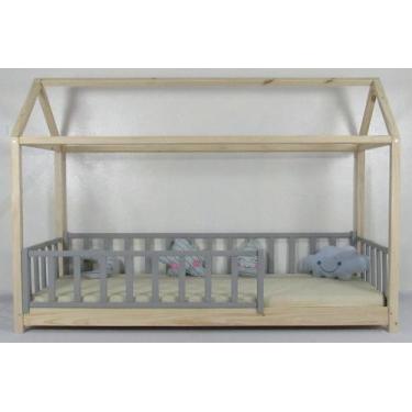 Imagem de Cama Montessoriana Solteiro Casinha Colorida Madeira Maciça Pinus - Pi