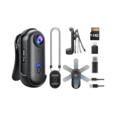 Imagem de Câmera Corporal Mini 4K De 128GB, Gravador De Vídeo Portátil 1080P, Mo